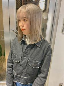 ボブウルフ　ブルージュ　シアーグレージュ　センター分けボブ - ARCANA 明治神宮前 表参道 原宿掲載