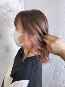 インナーカラーピンクベージュ10代20代 - prize Iris 池袋【プライズ アイリス】池袋駅東口店掲載