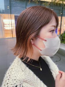 ベルボブにインナーカラー　オレンジベージュ - marju銀座掲載
