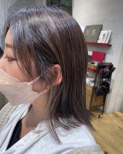 西梅田/ボブ/グレーベージュ/白髪ぼかし【Attirer飯田 - Hair salon Attirer掲載