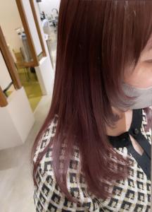 20代顔まわりのレイヤーミディアムとラベンダーカラー☆山之内 - SARA Beauty Sight 志免店掲載