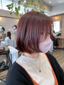 大人ピンク　ピンクベージュ　ボブヘアー - Flag Hair 西通り店掲載
