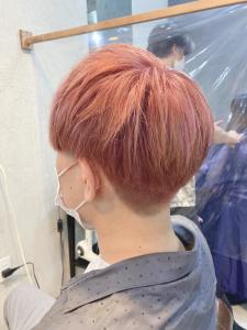 【松戸BULL】王道マッシュ×韓国風カラーアプリコットピンク - Clement Salon Bull掲載