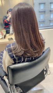 大人可愛いグレージュカラー黒髪ココアベージュ - Eleanor 梅田店掲載