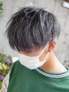 束感ツーブロックマッシュ×グレーパールカラー - MEN'S SALON alfRed 平針店掲載