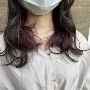 #インナーカラー　#パープル　#グレージュカラー　#秋カラー - HAIR WORK STUDIO noize掲載