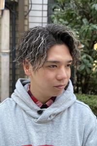 メンズホワイトメッシュハイライト　ツイストスパイラル　 - ドルクス日本橋掲載