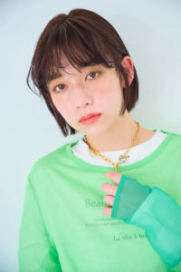 暗髪前髪パーマボブ - little 松山掲載
