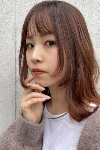 オレンジベージュカラー×シースルーバング - K:R鶴川掲載