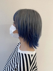 インナーブルー×ホワイトシルバー - Neivs Hair 福工大駅前店掲載