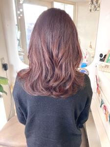 大人ガーリーショコラピンク2023冬カラー30代40代梅ヶ丘 - CHAINON掲載