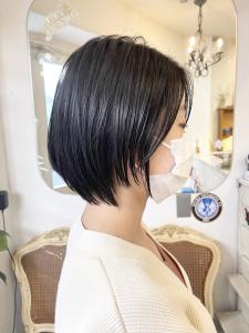 艶感ダークグレージュレディースショート40代梅ヶ丘美容室 - CHAINON掲載