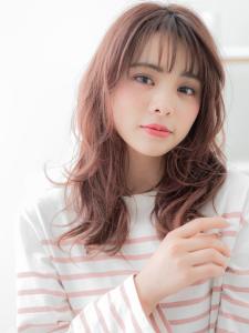 アッシュピンク韓国風小顔ウェットスタイル　波巻き - mod's hair【モッズヘア】越谷/越谷西口店掲載