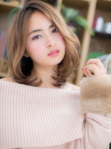 外国人風インナーカラー小顔内巻きワンカールb　ふんわりカール - COVER HAIR bliss 大宮西口店【カバー ヘア ブリス】掲載