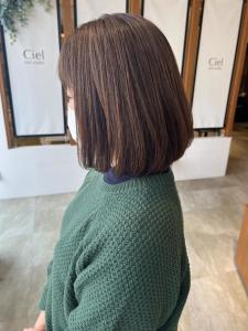 40代50代大人可愛いベージュボブ☆山之内 - SARA Beauty Sight 志免店掲載