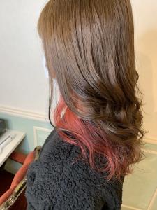 インナーコーラルピンク - hair salon Rien 上尾店掲載