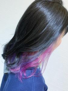 インナーカラーパープル - hair salon Rien 上尾店掲載