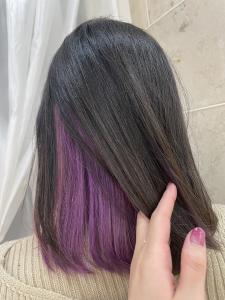 インナーカラーパープル - hair salon Rien 上尾店掲載