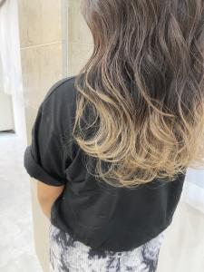 裾カラー オレンジ - hair salon Rien 上尾店掲載