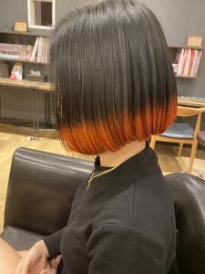 裾カラーオレンジ - hair salon Rien 上尾店掲載