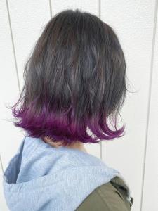 裾カラーパープル - hair salon Rien 上尾店掲載