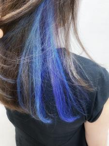 インナーカラー☆ブルー - hair salon Rien 上尾店掲載