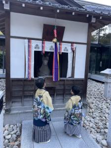 　七五三　男児　はかま着付け　３歳　５歳　お揃い衣装です