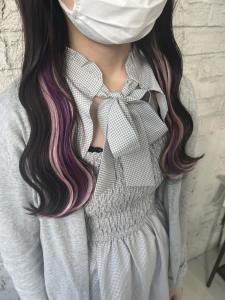 パープル×ペールピンク インナーエクステ学割U24池袋 - prize 池袋【プライズ】池袋西口店掲載