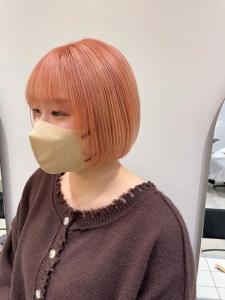 #サーモンピンク#ブリーチ#髪質改善 - THE SKY掲載