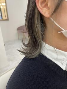インナーカラー　グレーベージュ - hair salon Rien 上尾店掲載