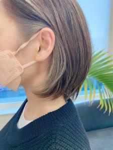 脱白髪染大人のハイライト　イヤリングカラー - La Sente Aja 川西掲載
