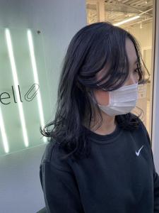 ブルージュ/透明感/暗髪/かきあげバング/ブルーカラー - shell立川【白髪ぼかし/ハイライト/髪質改善/縮毛矯正/ショート】掲載