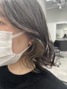 インナーカラー/ベージュ/ブリーチ1回/オリーブベージュ - shell立川【白髪ぼかし/ハイライト/髪質改善/縮毛矯正/ショート】掲載