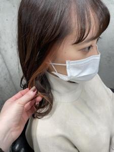 インナーカラー/オレンジ/暖色/可愛い/イヤリングカラー - shell立川【白髪ぼかし/ハイライト/髪質改善/縮毛矯正/ショート】掲載