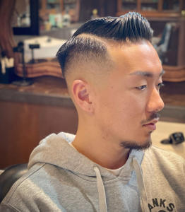 スキンフェードサイドパート　ハードパート　バーバースタイル - L.A BARBERSHOP 大津店掲載