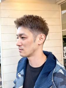 メンズ刈り上げアップバングアッシュブラウン30代梅ヶ丘世田谷 - CHAINON掲載