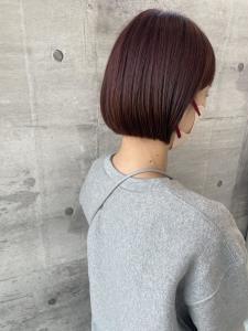 30代40代大人可愛いワインレッドボブ☆山之内 - SARA Beauty Sight 志免店掲載