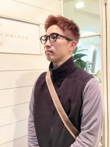 アップバングショコラピンク刈り上げショート30代梅ヶ丘美容室 - CHAINON掲載