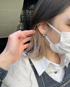 ミルクティーベージュ/外はね/イヤリングカラー - ACT 表参道店掲載