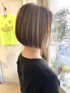 大人ガーリーこなれショートボブハイライト梅ヶ丘美容室 - CHAINON掲載