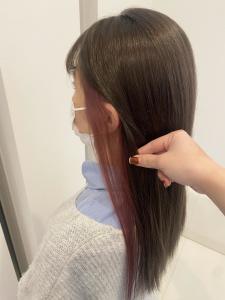 イヤリングカラー×ピンクベージュ - K&K hair design つつじが丘店掲載