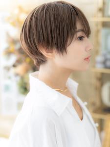 アシンメトリーナチュラルマッシュショート　ルミエールジンジャ - COVER HAIR bliss【カバーヘア ブリス】大宮/大宮西口店掲載