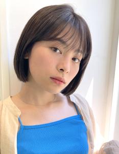 春カラー　切りっぱなしミニボブ　シースルーバング - MANOHARU掲載