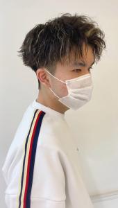 アップバングハイライト - メンズサロンPORT浦和 ツイストスパイラル/波巻き/ブリーチ掲載