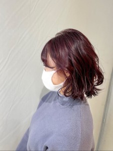 ブリーチ無しダブルカラー??ワインピンク - Ash 町田駅前通り店掲載