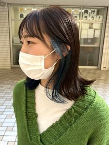 インナーカラー（イヤリングカラー）×くびれボブ　外ハネボブ - Broaden by anon掲載