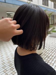 切りっぱなしボブ　ぱっつんボブ　黒髪　地毛風 - Broaden by anon掲載