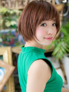 大人かわいい暖色系カラー前下がりミニボブ　レトロガーリー - COVER HAIR & SPA bliss 浦和西口店【カバー ヘア アンド スパ ブリス】掲載