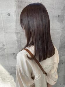 30代40代大人セミロング/ベージュカラー☆山之内 - SARA Beauty Sight 志免店掲載