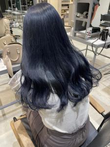 #髪質改善#ブリーチ#ブルーブラック - THE SKY掲載